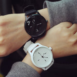 Classic Black and White Watch